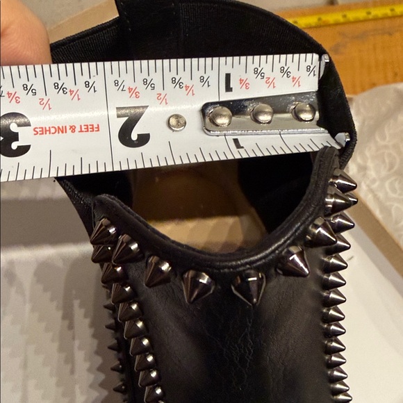Christian Louboutin 3221092 Out Lina Spike Lug Black Calf Ankle Boot, 38.5 - Picture 16 of 16